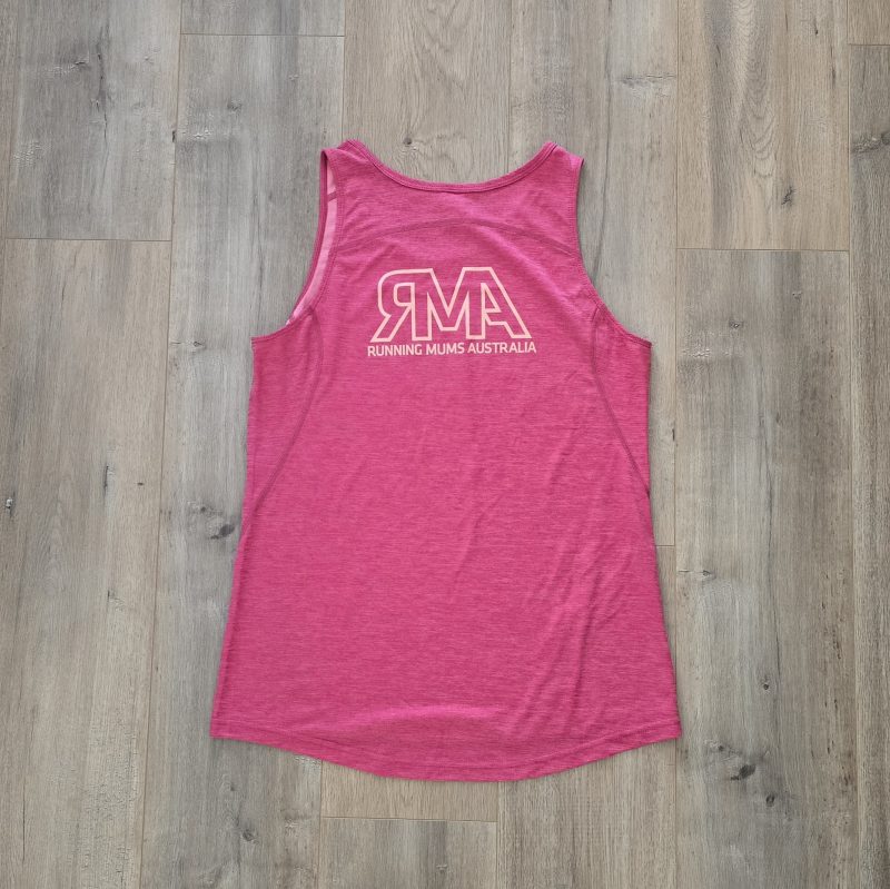 RMA Trail Tech singlet. Navy, Pink and Teal Marle. - Image 5