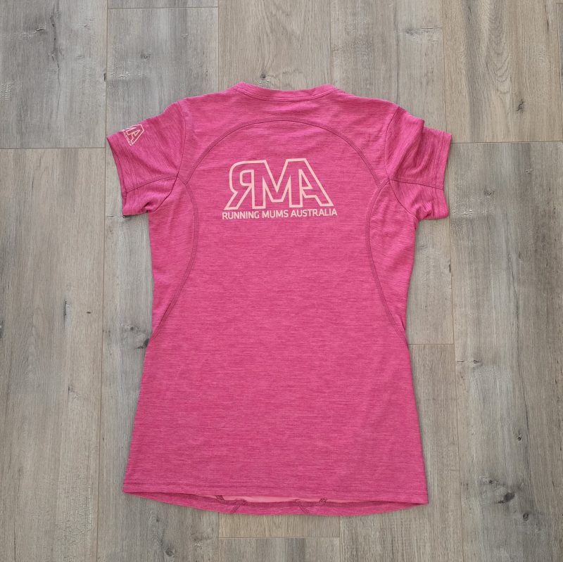 RMA Trail Tech tshirt. Navy, Pink and Teal Marle. - Image 6